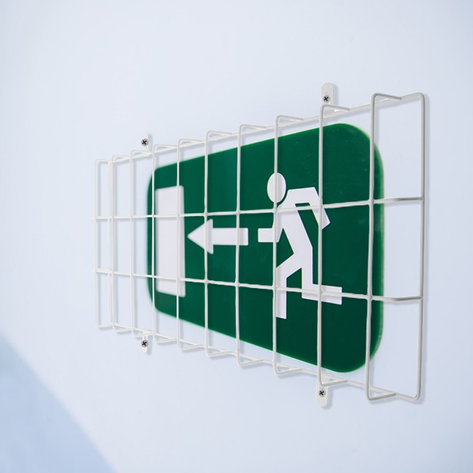 Emergency Exit Sign - 4Pcs Emergency Light Protective Cage Metal