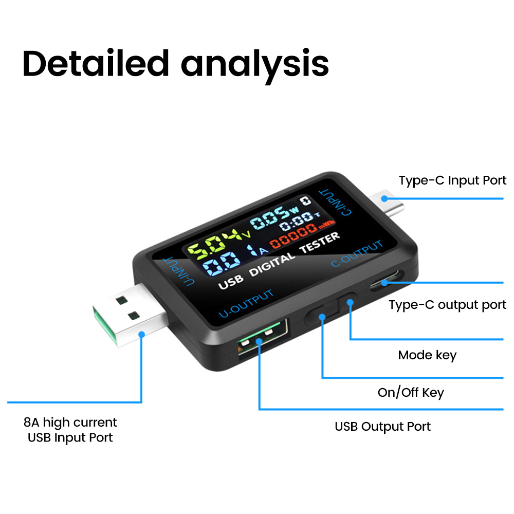 USB Tester 10 in 1 DC Digital  - Co Detector Plug のレビューと価格