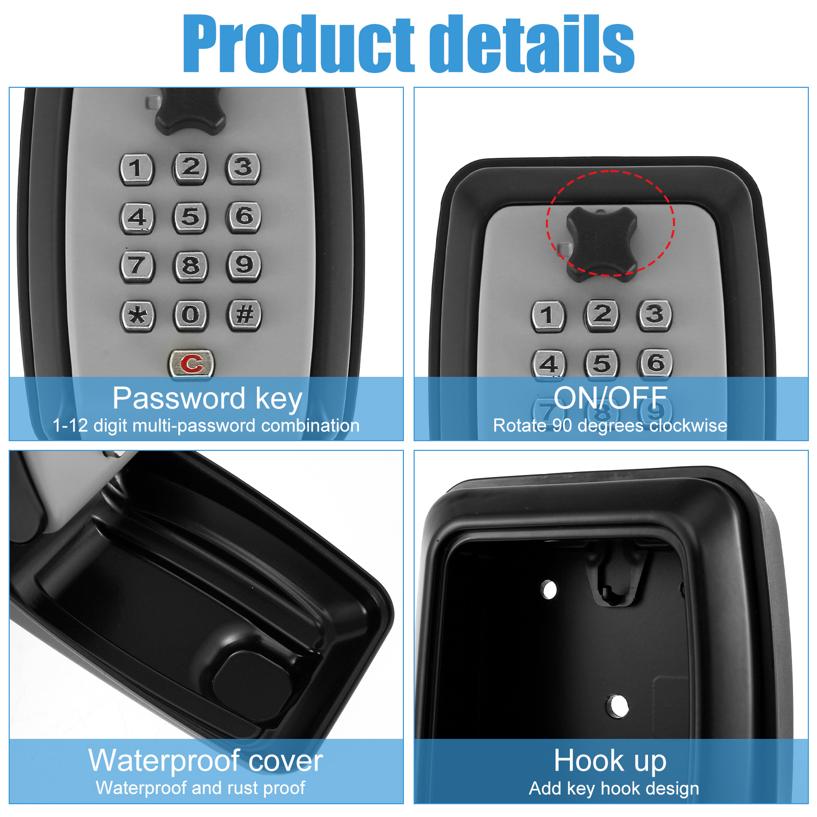 Key Lock Box Wall-Mount Secret - Lockbox Key Secure のレビューと価格