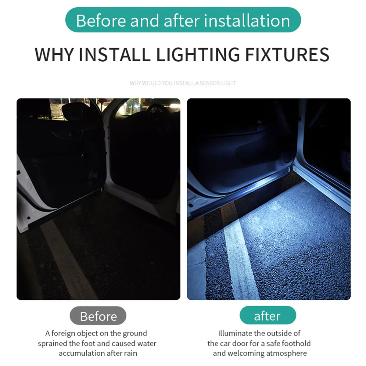 Car Door Lights LED Colorful F - Emergency Exit Sign のレビューと価格