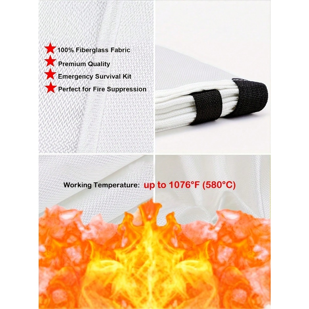 Fire Blanket 39.37 X 39.37 Inc - Fire Blanket Kitchen のレビューと価格