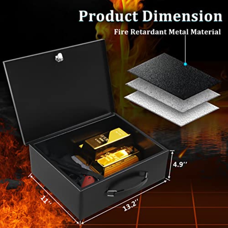 Portable Metal Safe Box with K - Fire Safe Document のレビューと価格