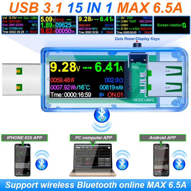 15 IN 1 USB 3.1 Tester DC Digi - Co Detector Plug のレビューと価格