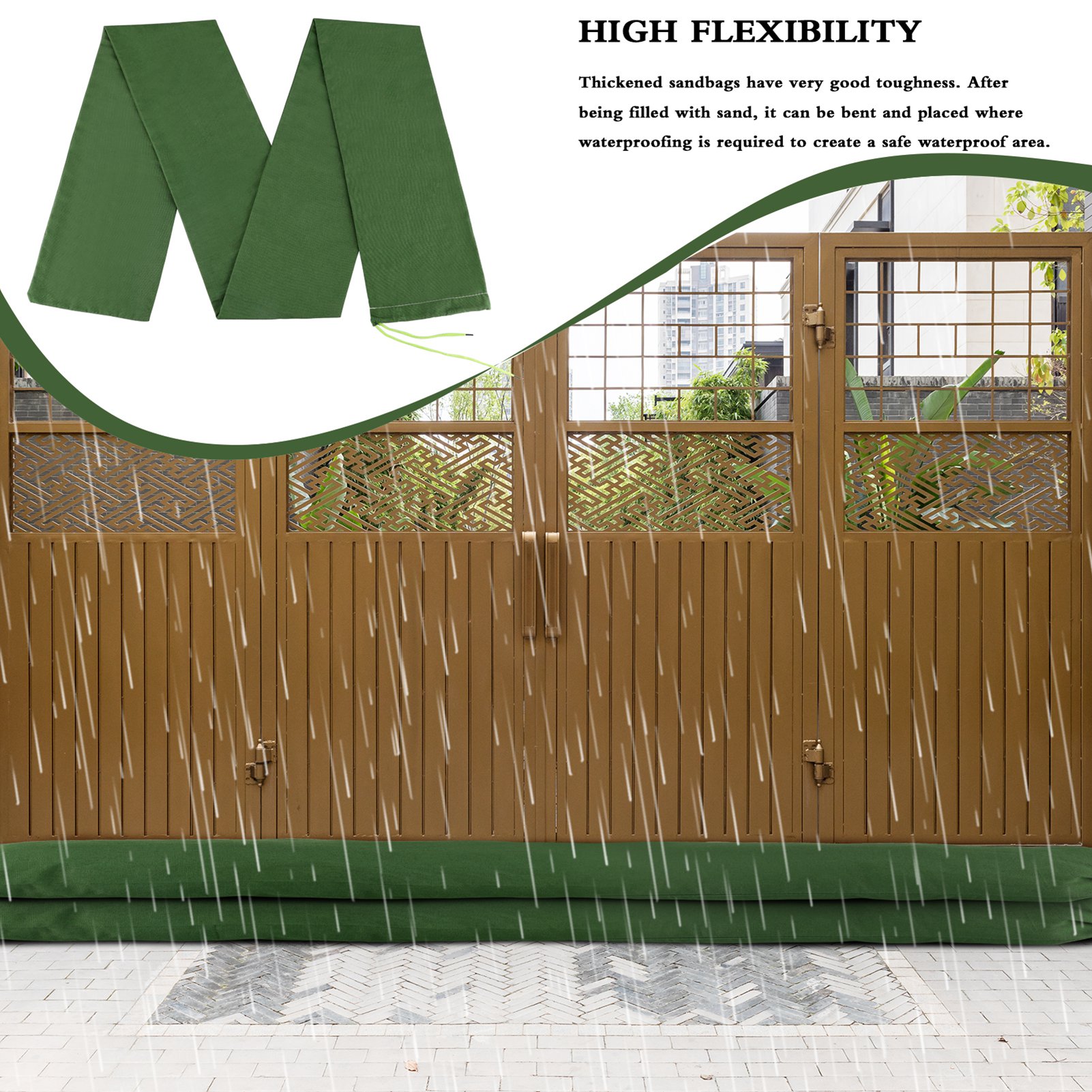Sandbag Long Sandbag Green Can - Flood Barrier Bag のレビューと価格