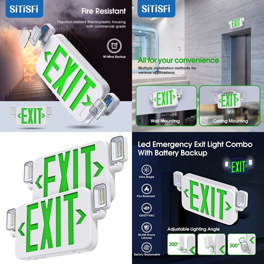 Led Combo Emergency Exit Sign  - Emergency Exit Sign のレビューと価格