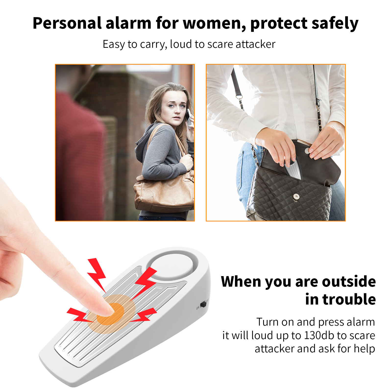 Wireless 130dB Door Stop Alarm - Door Stop Alarm のレビューと価格