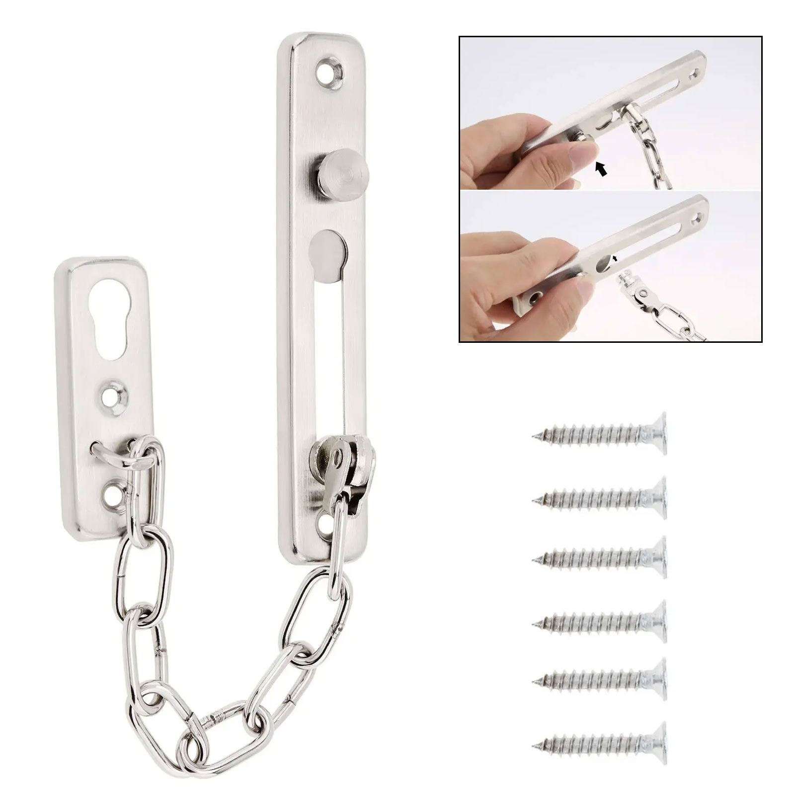 Solid Security Door Sliding Ch - Security Chain Door のレビューと価格