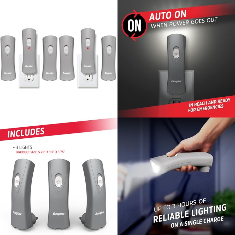 Auto-On LED Flashlights Rechar - Power Outage Light のレビューと価格