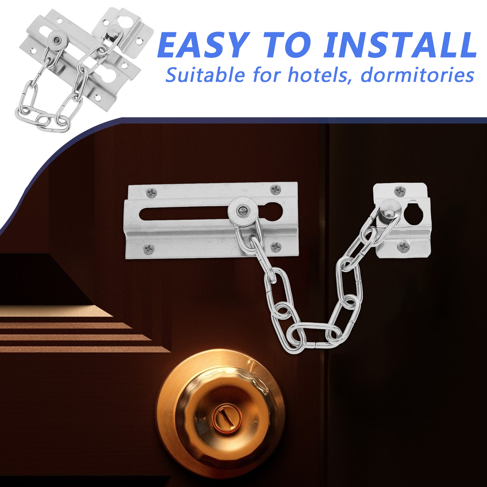 Stainless Steel Door Chain Loc - Security Chain Door のレビューと価格