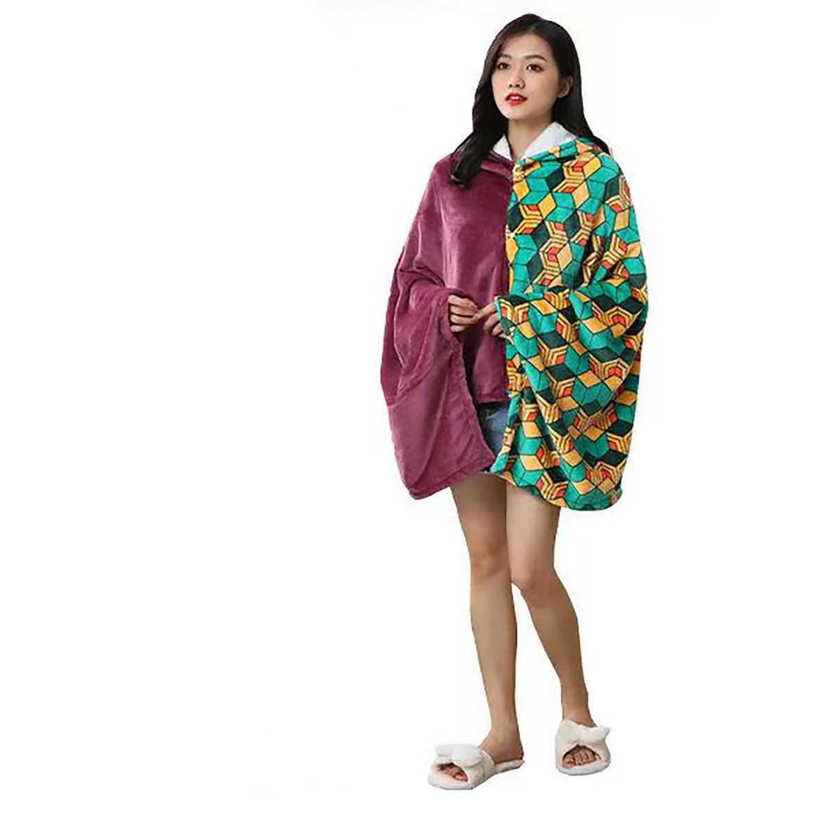 Anime Flannel Blanket Hoodie S - Fire Blanket Kitchen のレビューと価格