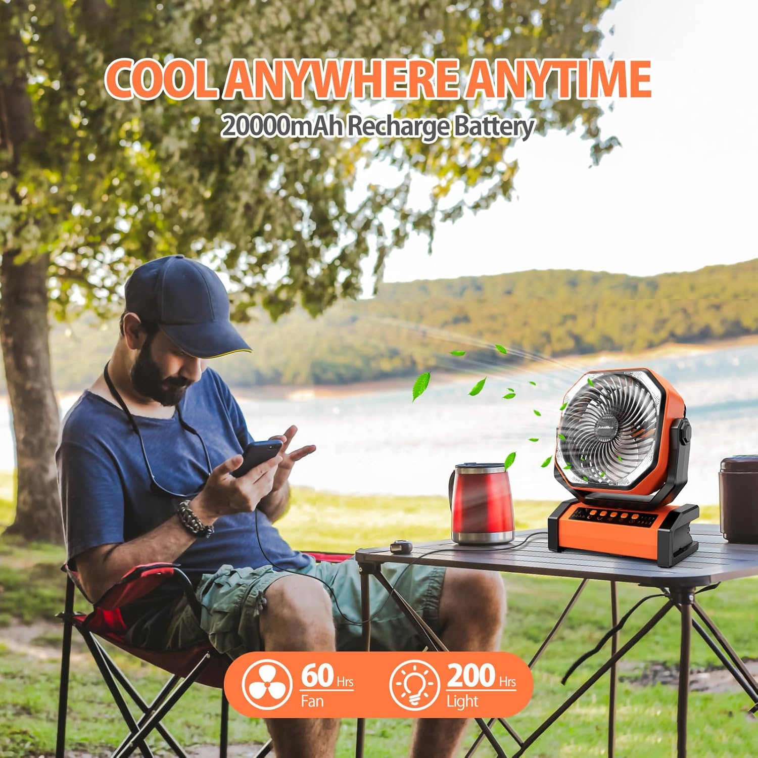 20000mAh Rechargeable Camping  - Power Outage Light のレビューと価格