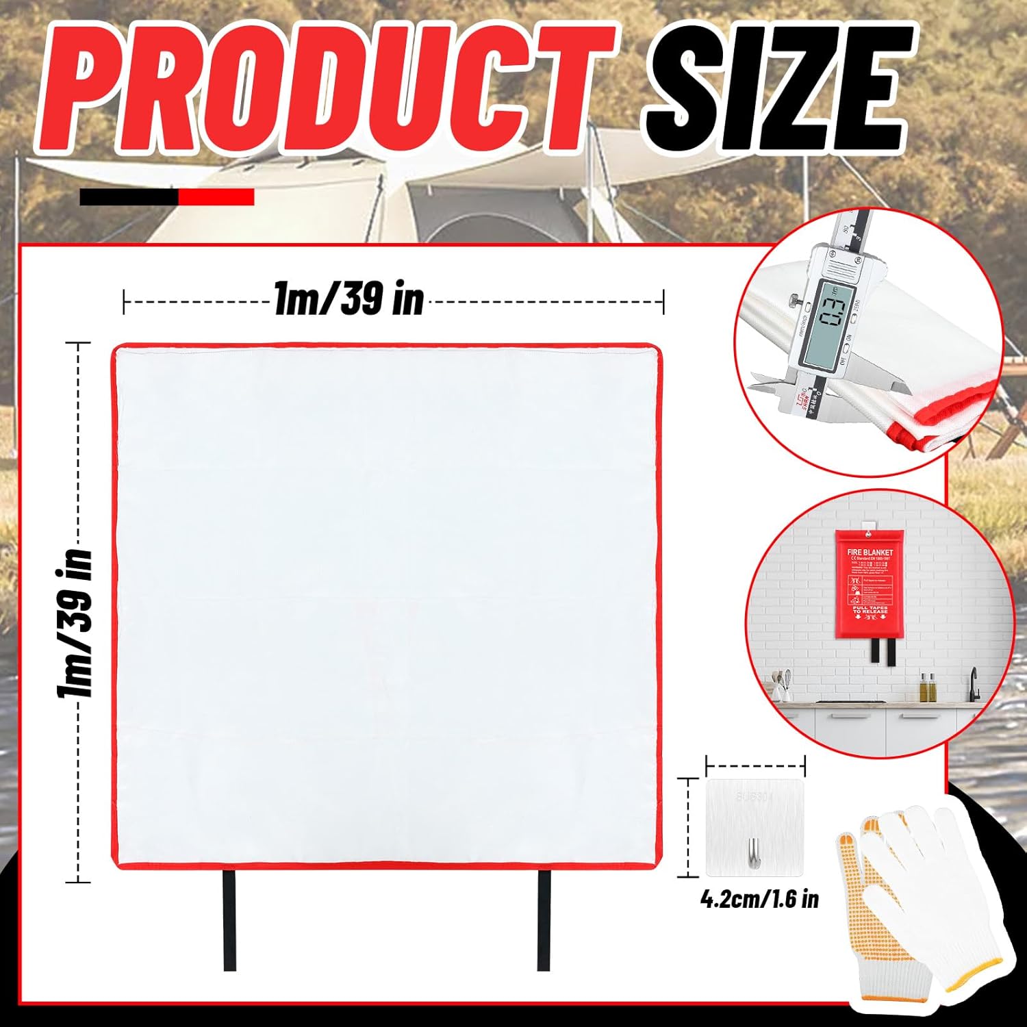 30 Pcs Fire Blankets 40x40 Inc - Fire Blanket Kitchen のレビューと価格