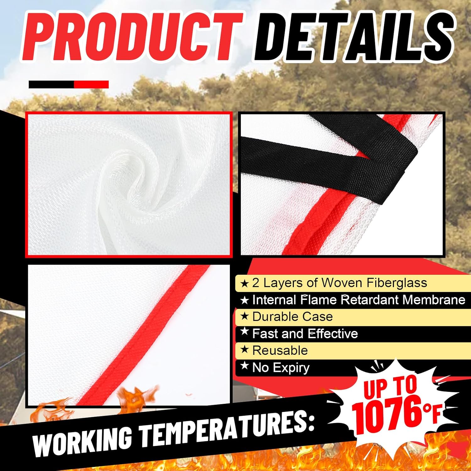 30 Pcs Fire Blankets 40x40 Inc - Fire Blanket Kitchen のレビューと価格