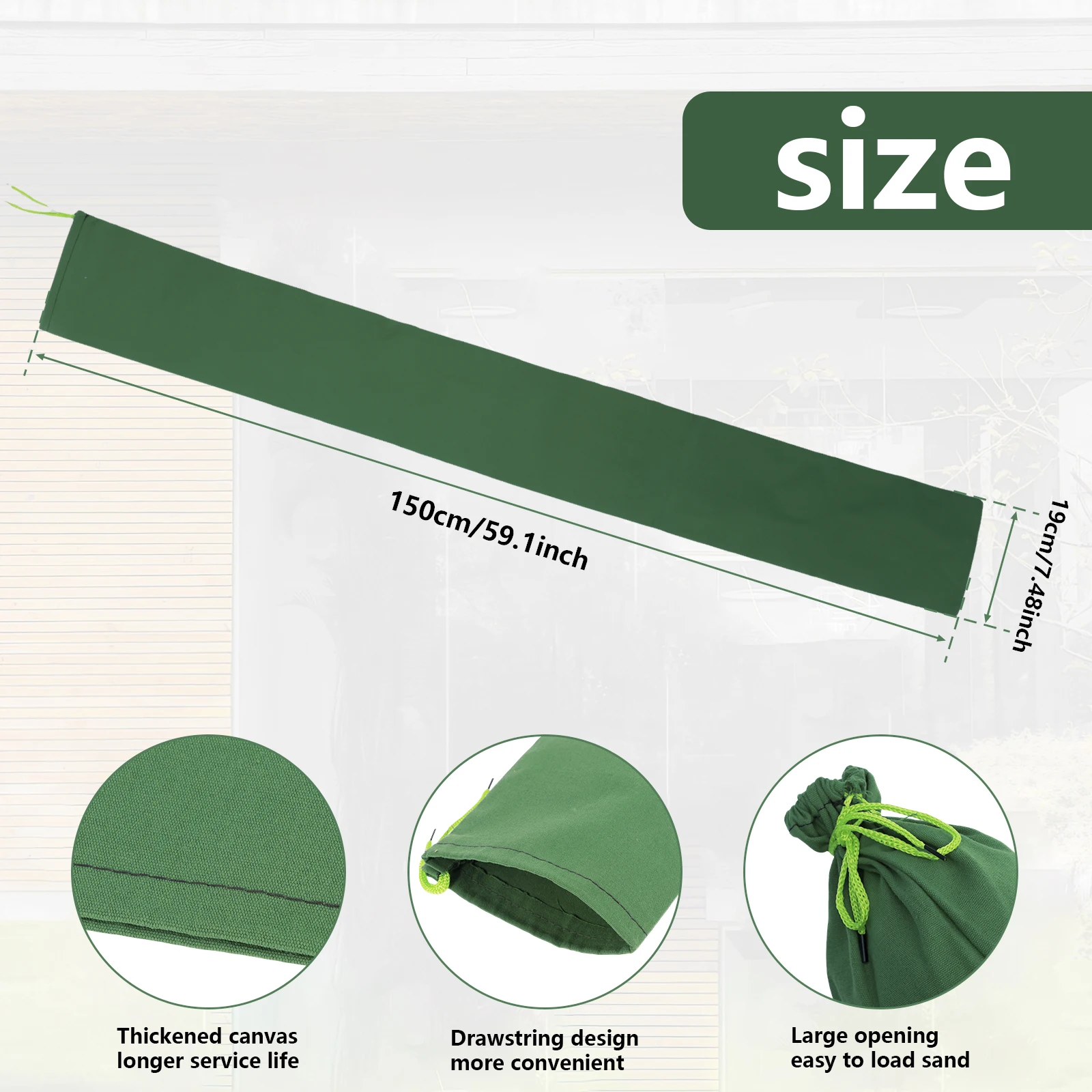 4Pcs Reusable Long Canvas Sand - Flood Barrier Bag のレビューと価格
