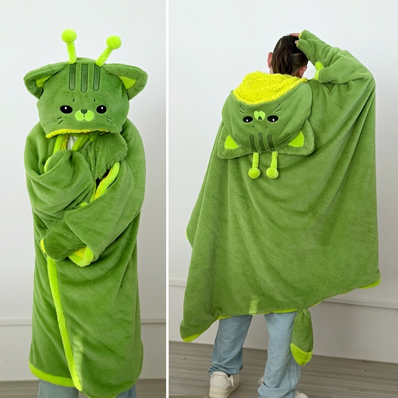 Cartoon Cute Alien Cat Hooded  - Fire Blanket Kitchen のレビューと価格