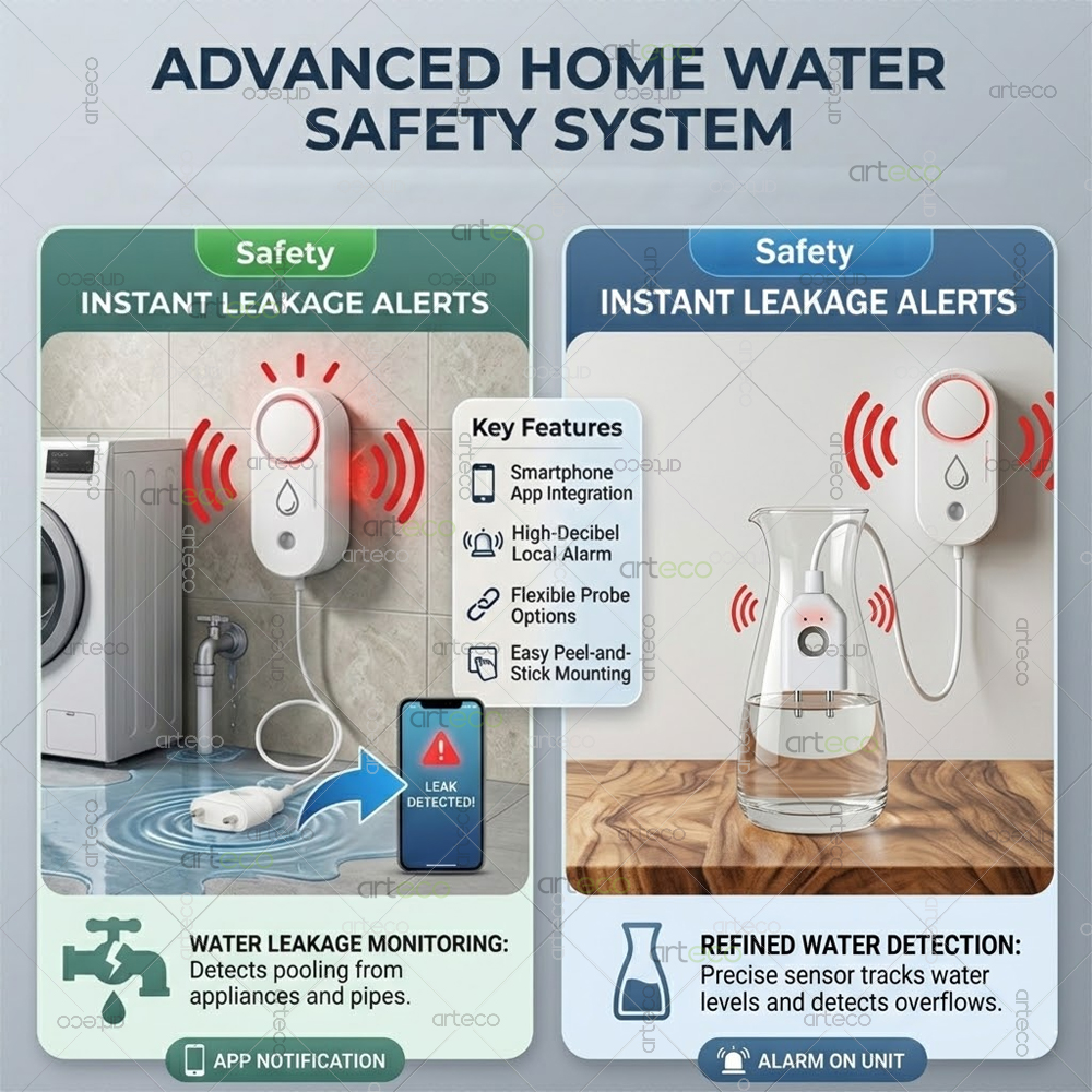 Zigbee Water Leak Detector Sma - Water Alarm Sensor のレビューと価格