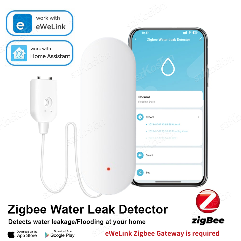 ZigBee 3.0 Water Leakage Senso - Water Alarm Sensor のレビューと価格