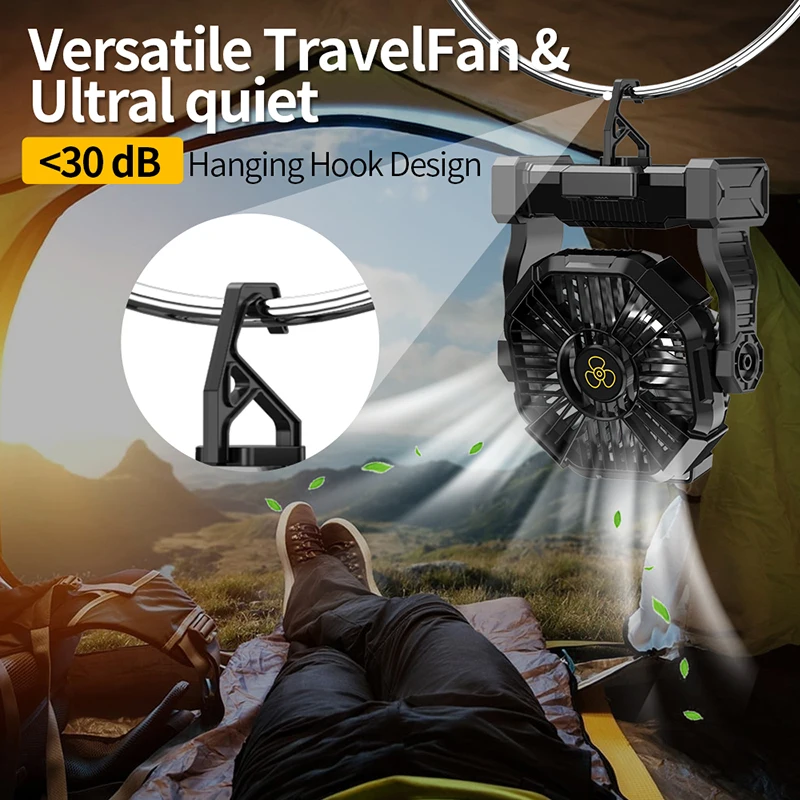 Rechargeable Portable Fan 1040 - Power Outage Light のレビューと価格