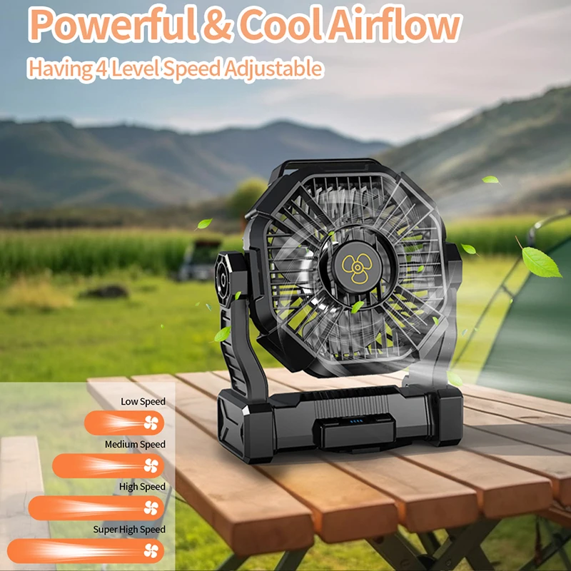 Rechargeable Portable Fan 1040 - Power Outage Light のレビューと価格