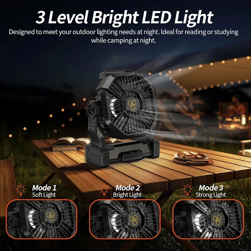 Rechargeable Portable Fan 1040 - Power Outage Light のレビューと価格