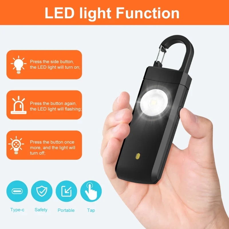 Self Defense LED Flashlight US - Personal Alarm Keychain のレビューと価格