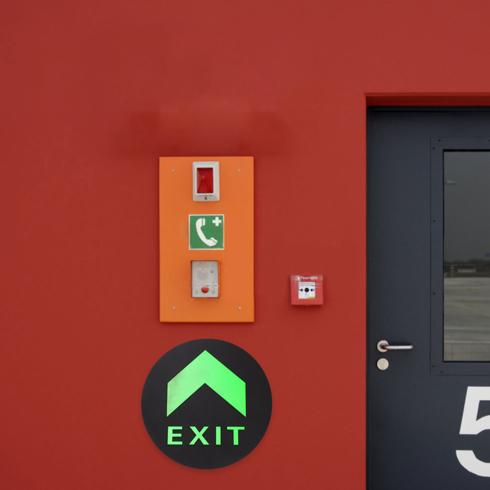 5Pcs Glow in Dark Exit Sign St - Emergency Exit Sign のレビューと価格