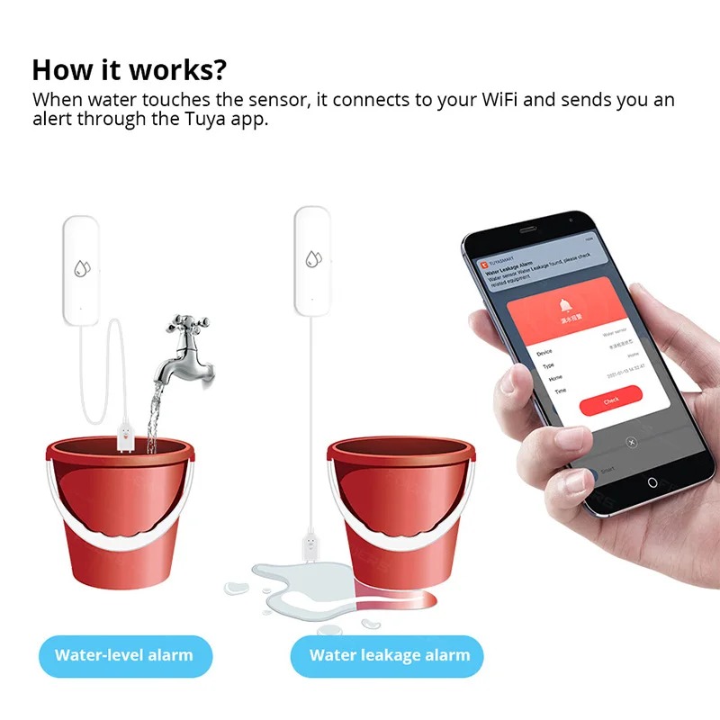 Smart Home Zigbee Water Leak D - Water Alarm Sensor のレビューと価格